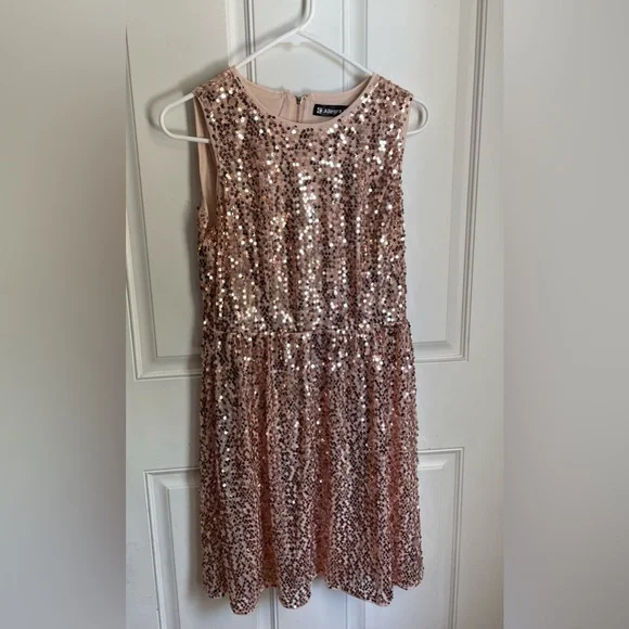 Allegra K | Dresses | Pink And Rose Gold Dress With Sequins | Poshmark Allegra K | Dresses | Pink And Rose Gold Dress With Sequins | Poshmark